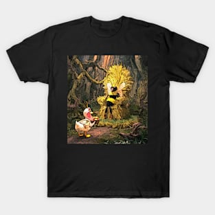 watercolor duck priest brings apples for bee T-Shirt